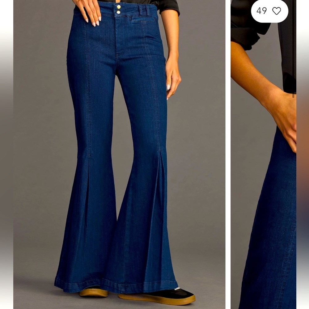 Maeve Flirty High Rise wide leg/flare jeans